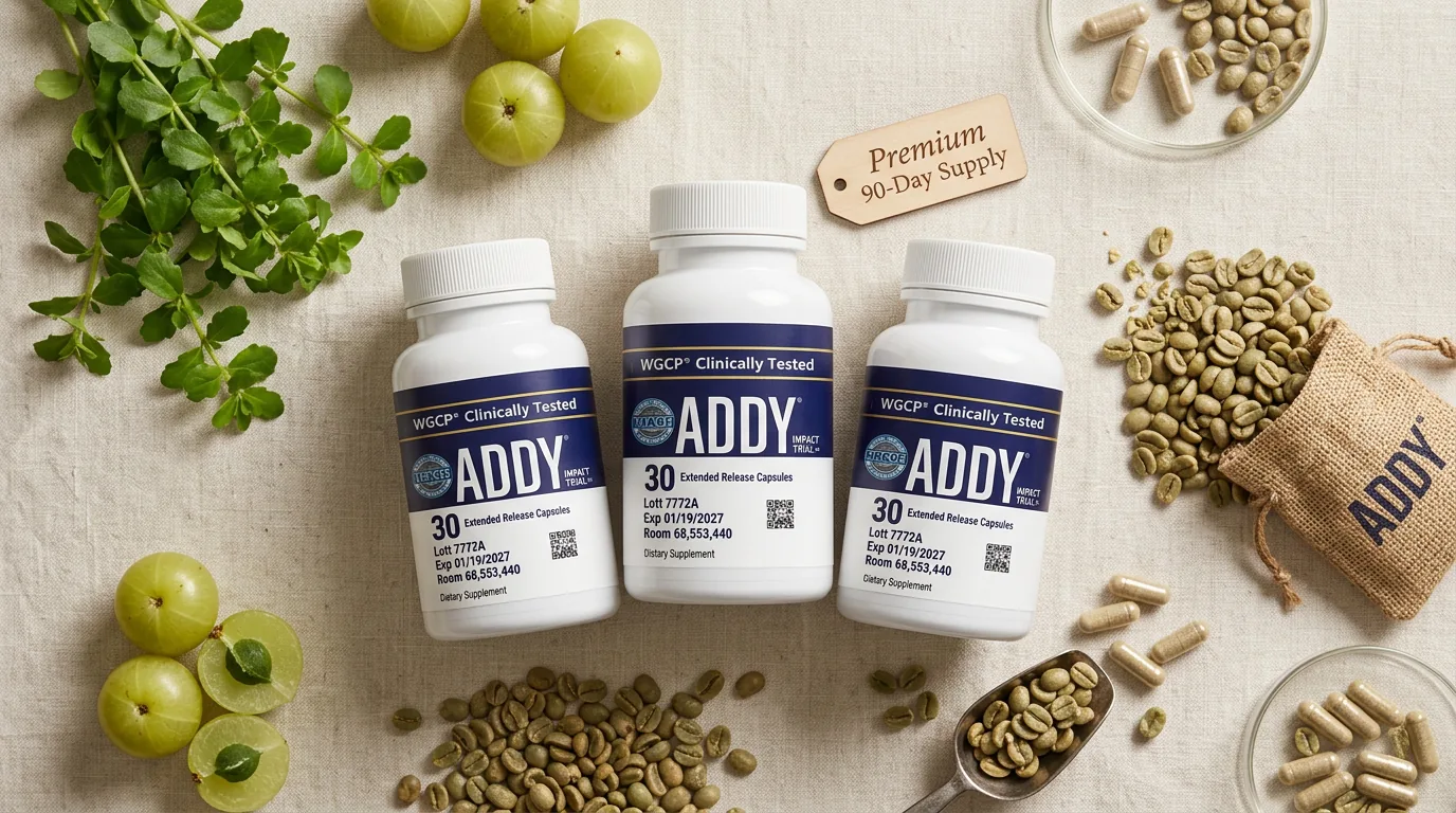 Addy product flatlay