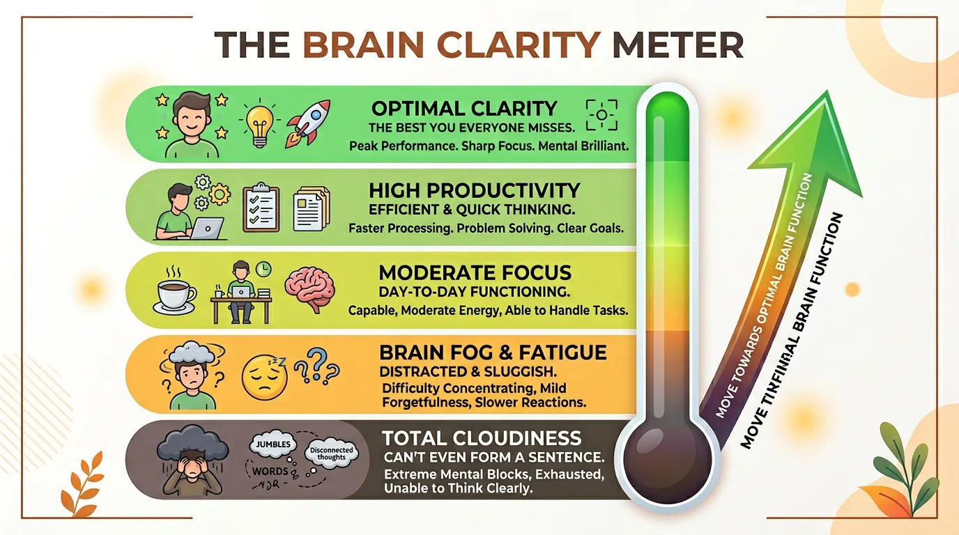 Brain clarity meter graphic