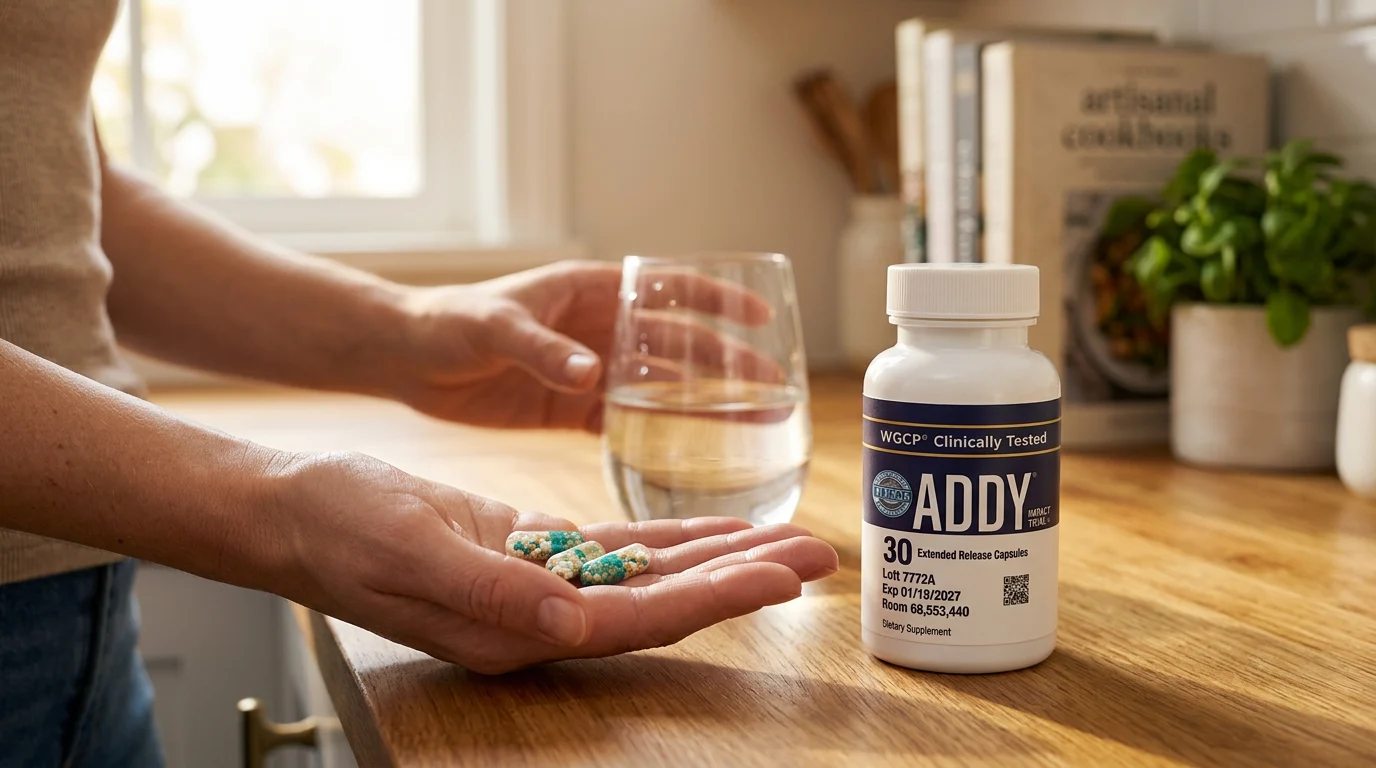 Step 1 — Take 2 capsules in the morning