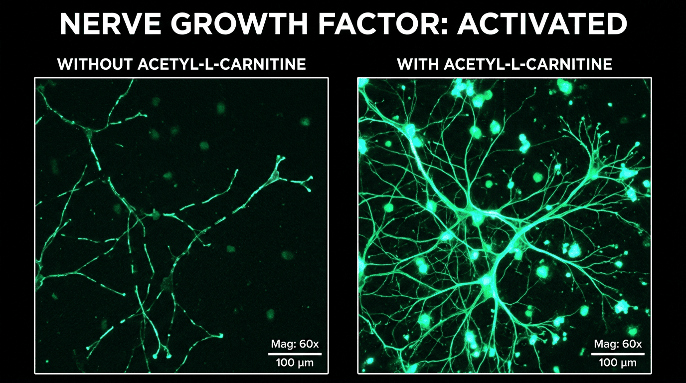 Acetyl-L-Carnitine nerve regeneration side-by-side comparison