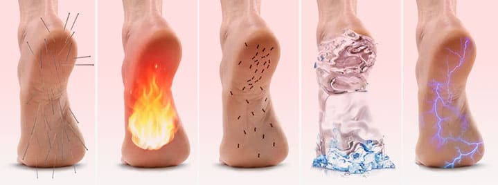 Infographic comparing the real root cause of nerve pain vs inflammation
