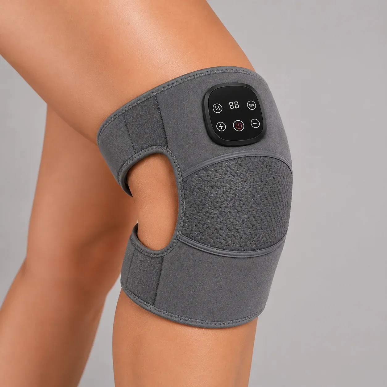 The gray ReliefMD Knee Massager product beauty shot