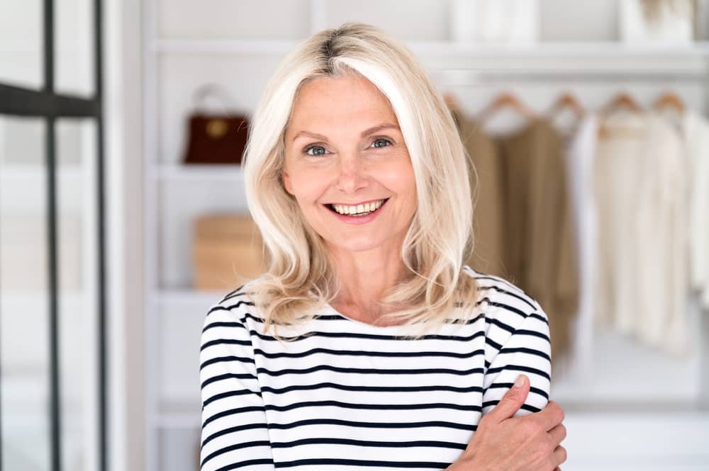 Woman smiling