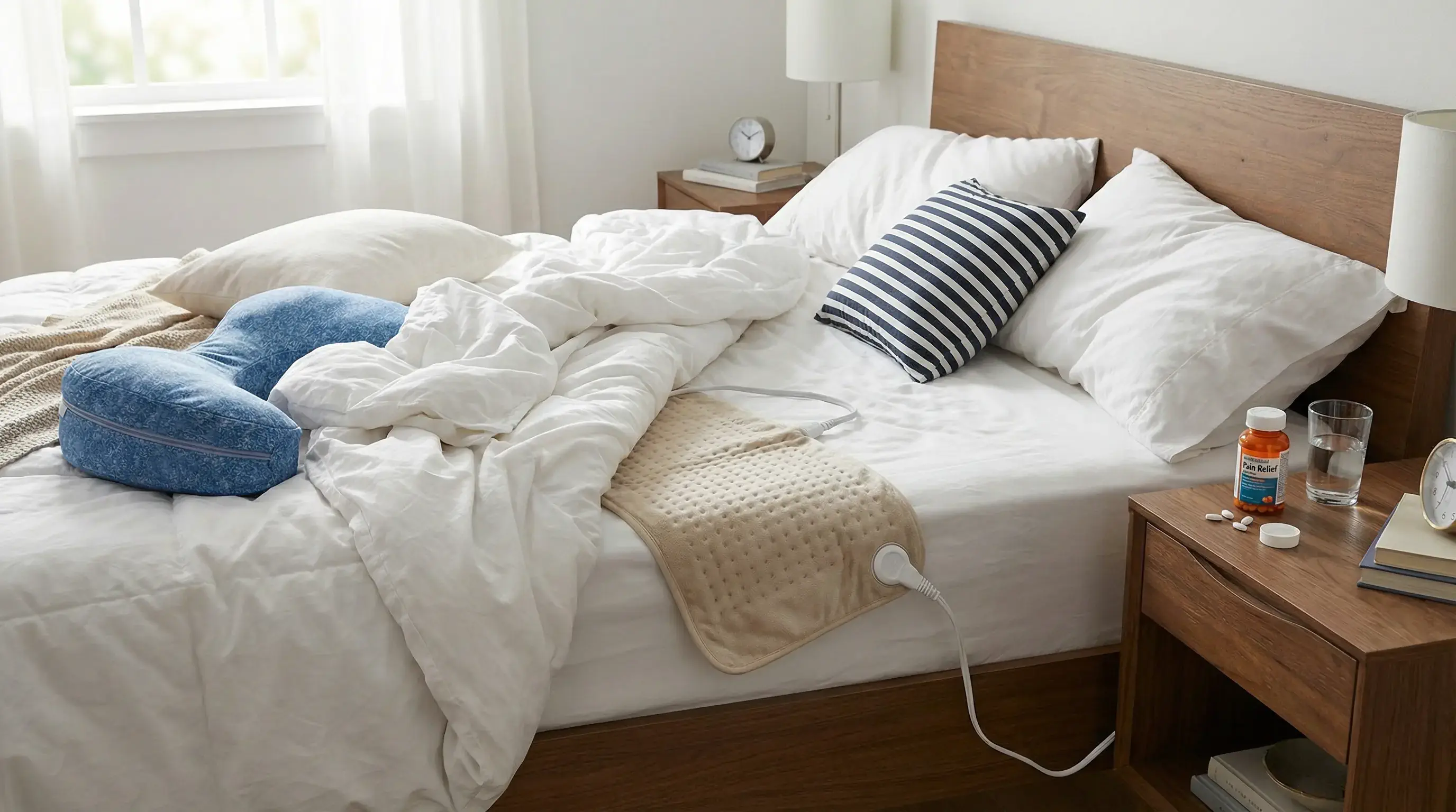 Unmade bed placeholder