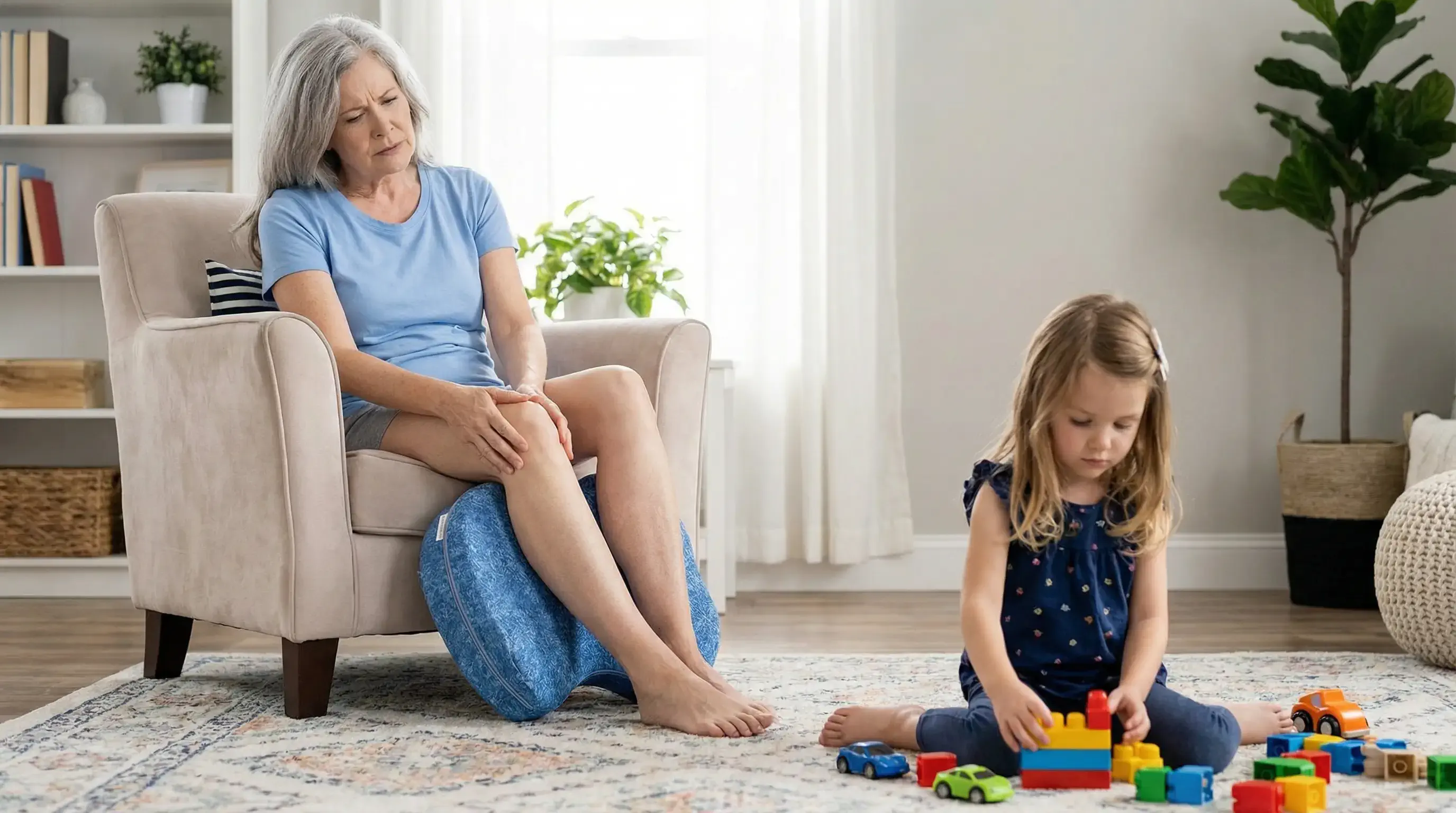 Grandmother and granddaughter placeholder